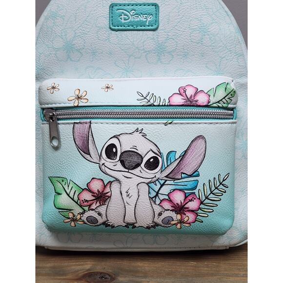 Loungefly Disney Lilo & Stitch Hibiscus Sketch Mini Backpack Bag - Picture 3 of 15